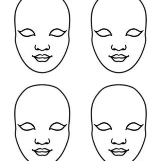 Face Mask Template - Four Masks | Planerium