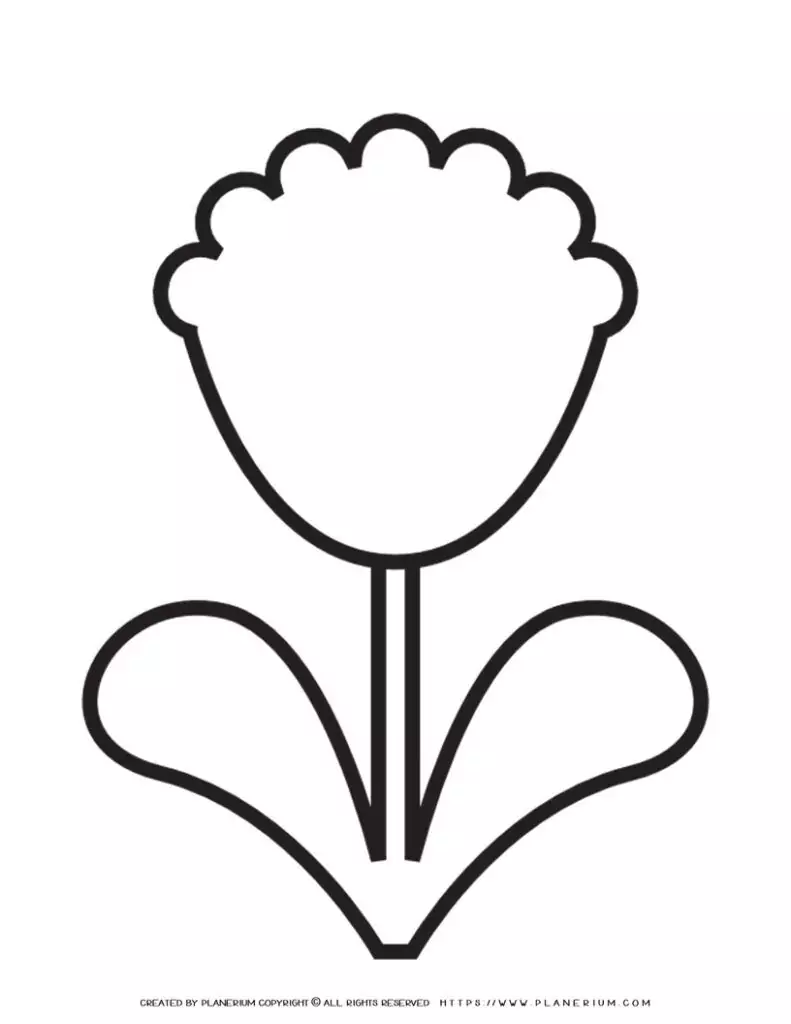 Printable flower template for various crafts and activities
