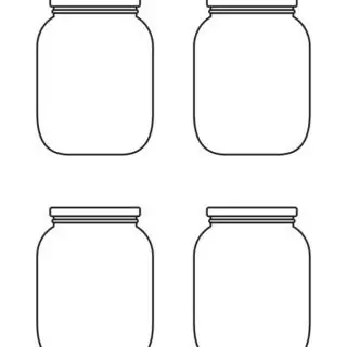 Jar Template - Four Jars | Planerium
