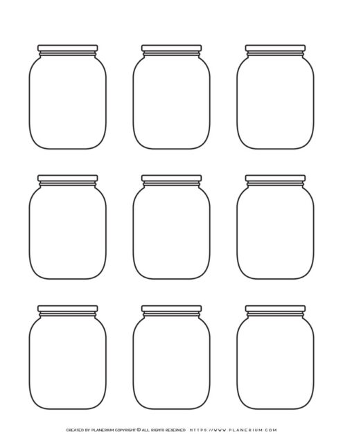 Jar - FREE Printable Template | Planerium