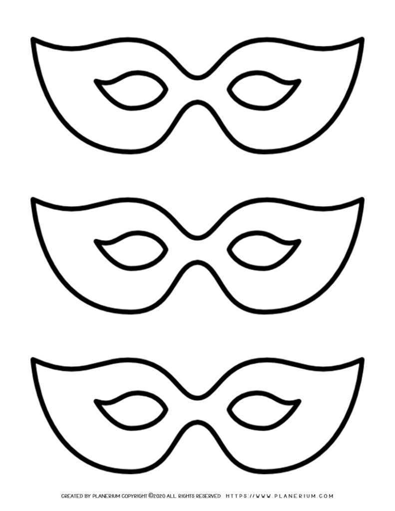 Face mask Outline Printable Template | Planerium