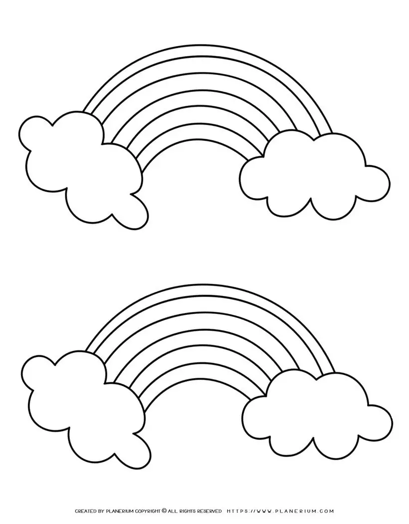 Rainbow Template - Two Rainbows | Planerium