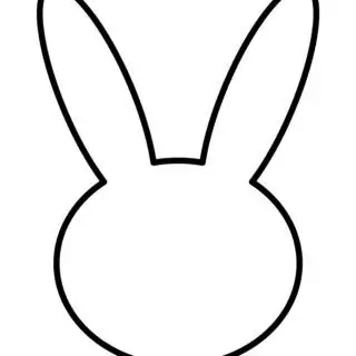 Adorable Printable Bunny Face Outline for Kids' Easter Crafts