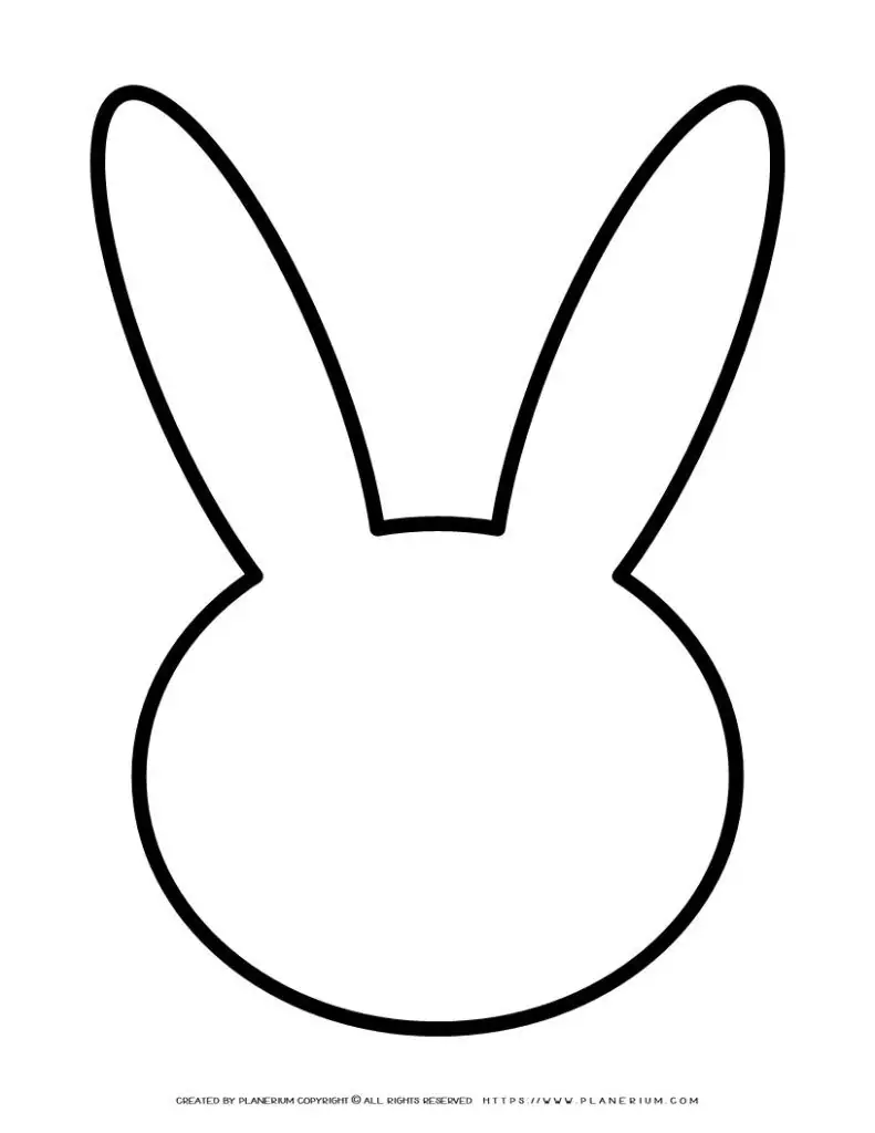 Adorable Printable Bunny Face Outline for Kids' Easter Crafts