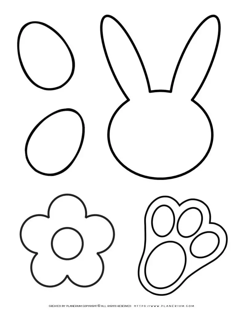 Easter & Spring Craft Outlines Set for Kids' Creative Projects