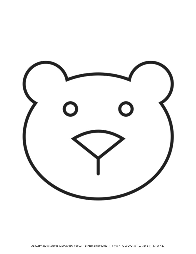 bear face template