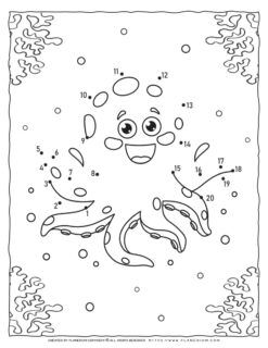 Octopus Connect-the-Dots: Interactive Learning Activity for Kids