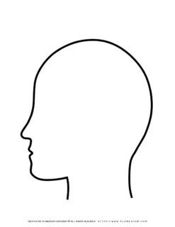 Side Head Outline Template Printable