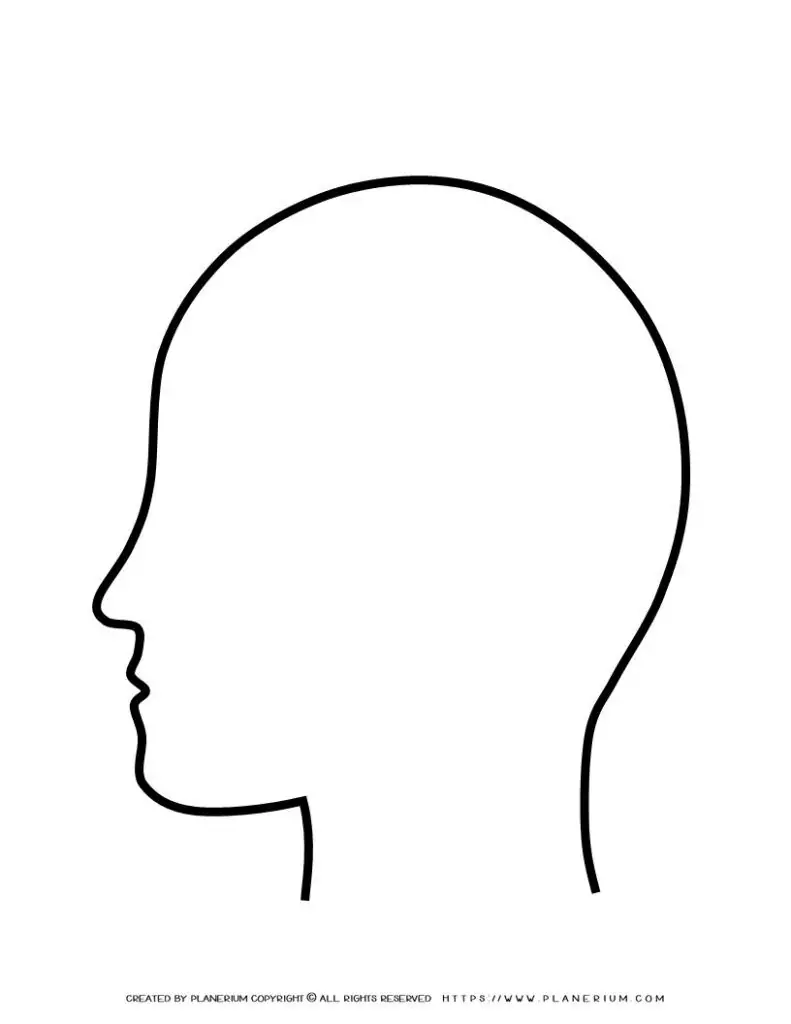 Side Head Outline Printable