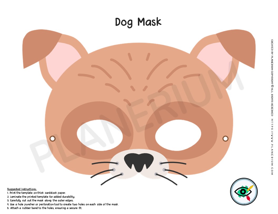 printable dog mask