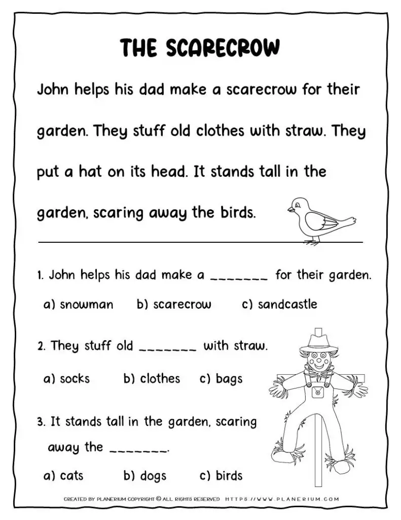 Fall Reading Comprehension Passages For Kids