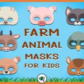 Colorful Farm Animal Mask Templates For Kids - Image 1