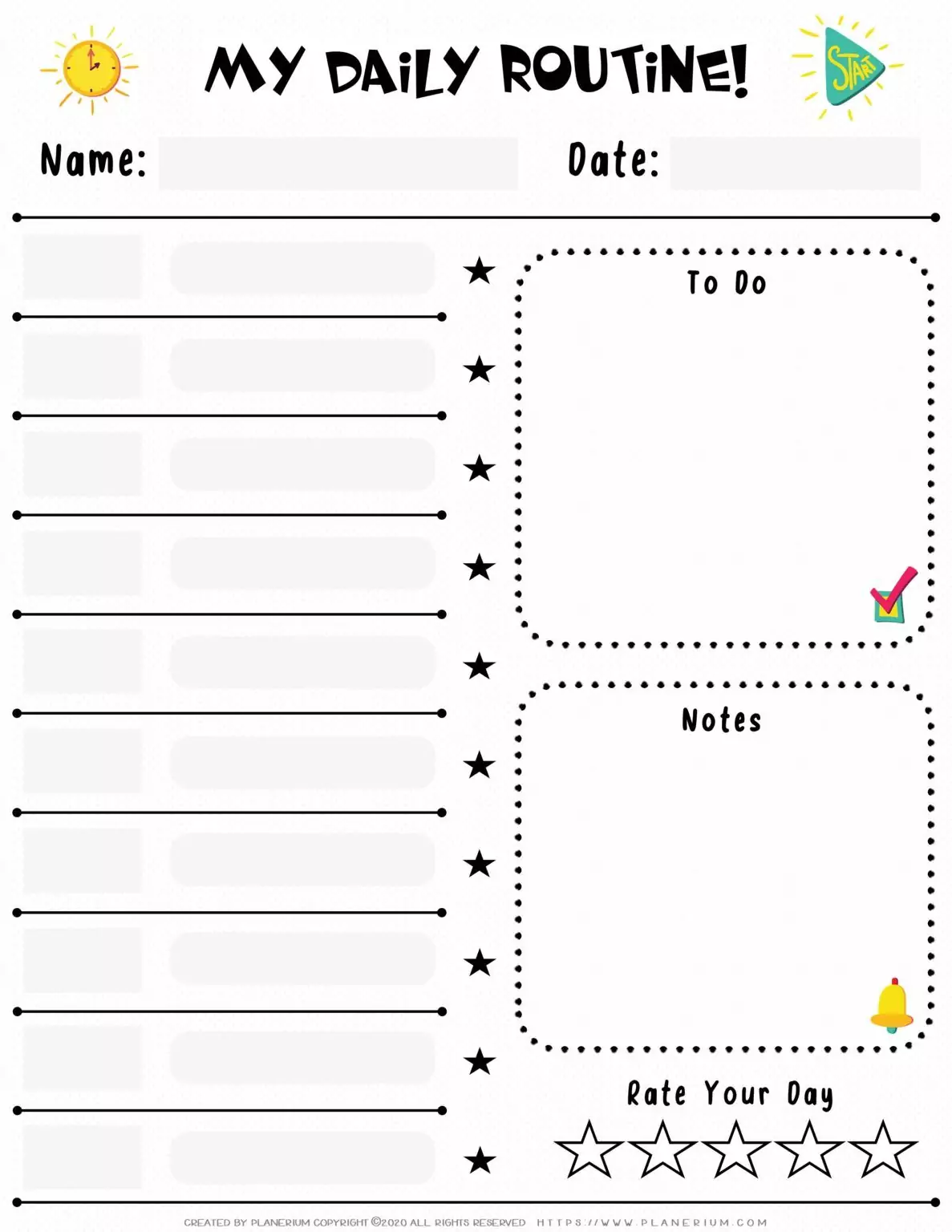 A daily planner for kids and adults