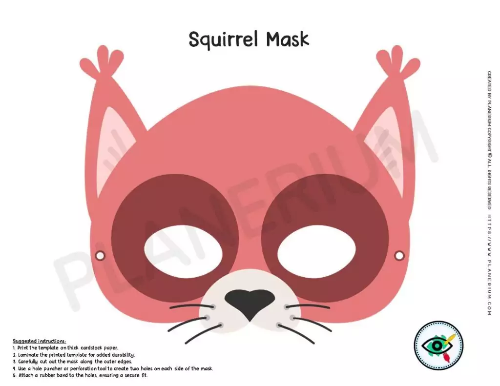 Colorful Animal Mask Templates For Kids