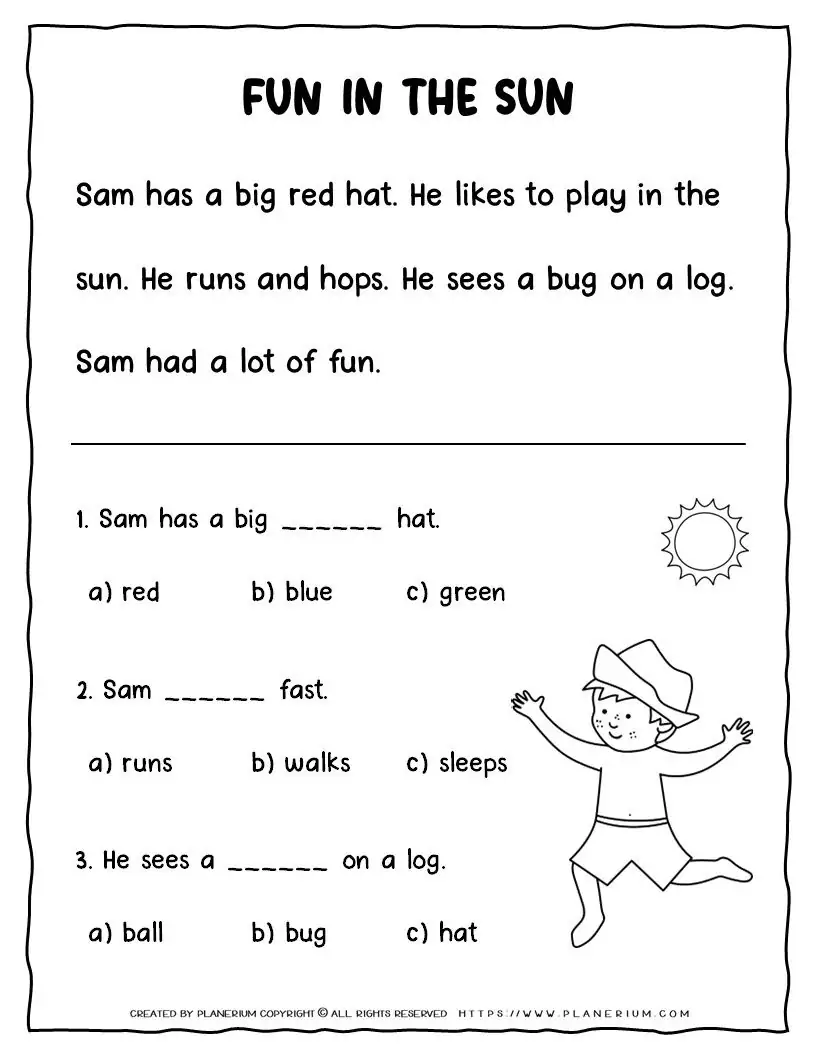 Seasons Reading Comprehension Passages For Kids