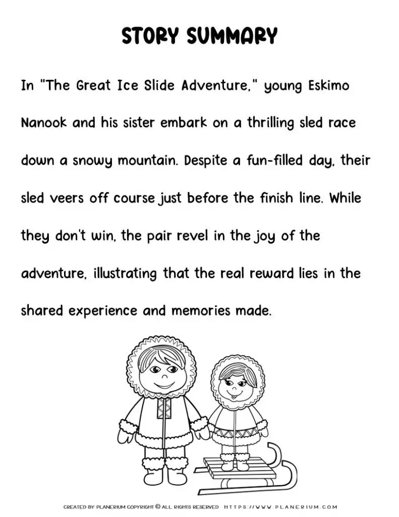 Winter Story For Kids - The Great Ice Slide Adventure