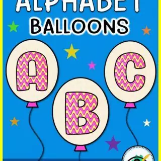 Colorful English Alphabet Balloons Design - Image 1
