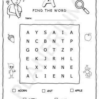 Alphabet Wordsearch Puzzle Games With Five Words - Image 8