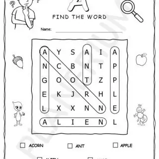 Alphabet Wordsearch Puzzle Games With Five Words - Image 7