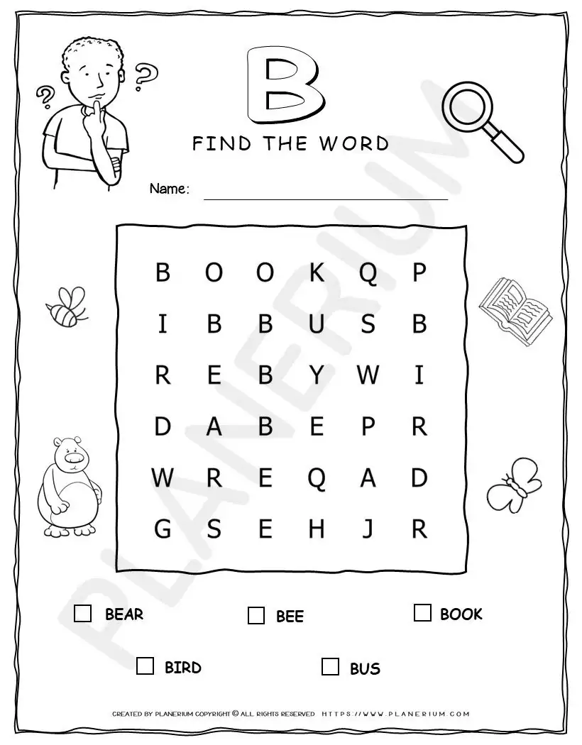 Alphabet Wordsearch Puzzle Games With Five Words