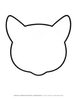 Get Creative with our Cat Face Outline Template - Perfect for Halloween ...