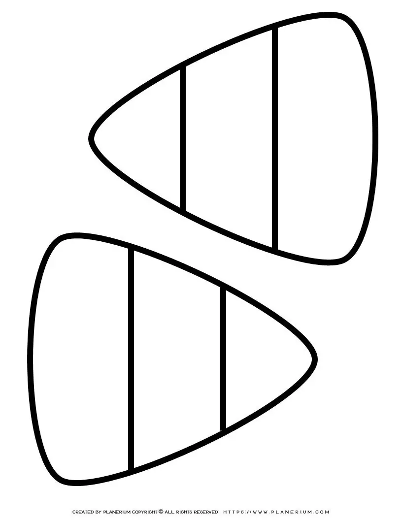 Candy Corn Outline - Two Candy Corns - Planerium
