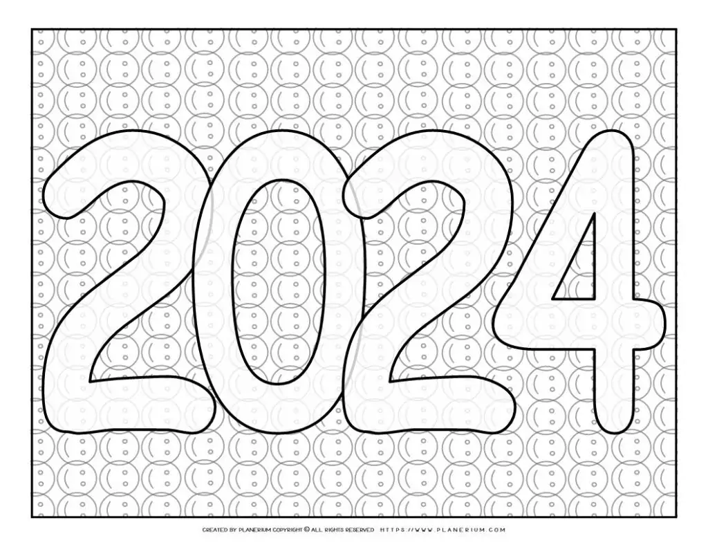 New Year 2024 Smiley Background - Planerium