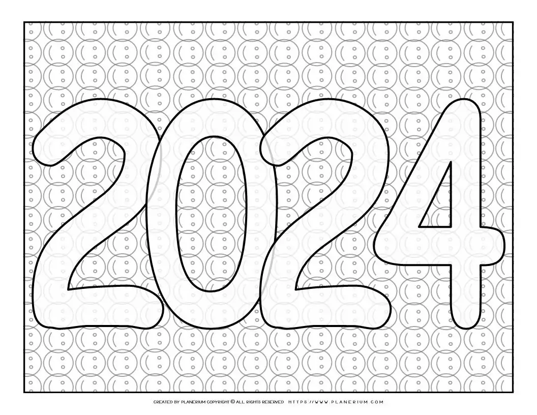 New Year 2024 Smiley Background - Planerium