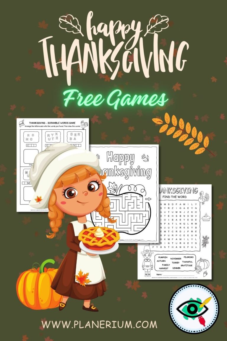 Thanksgiving Fun: Explore Planerium's Engaging Printables for Kids