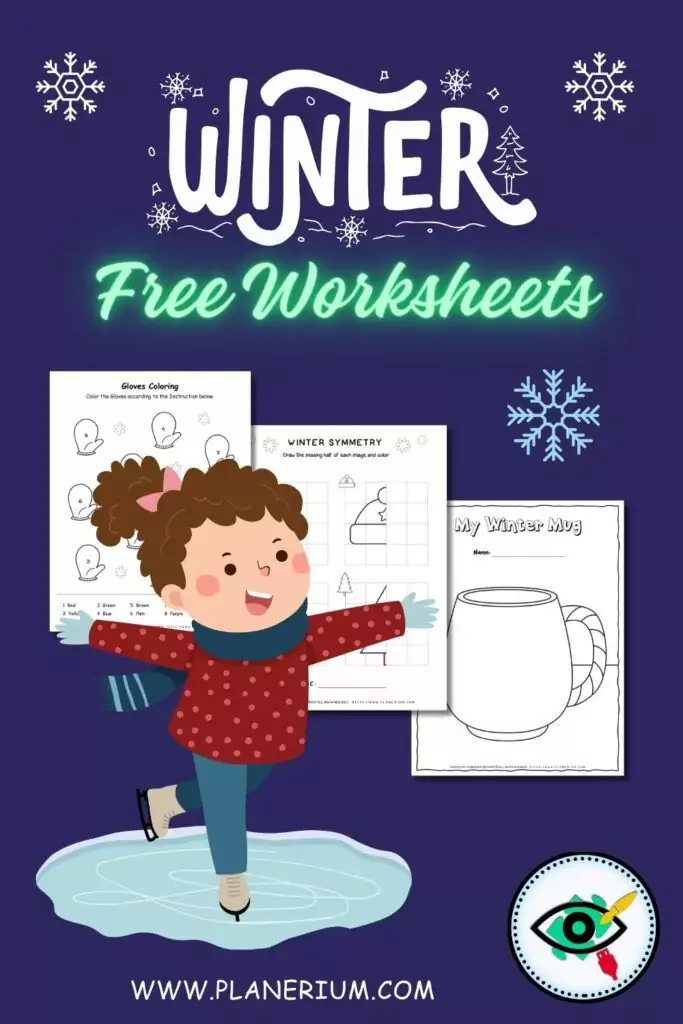 Winter free worksheets for elementary school featuring printable winter activities for kids including coloring pages and simple writing and math worksheets
