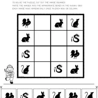 Chinese Zodiac Image Sudoku Puzzle