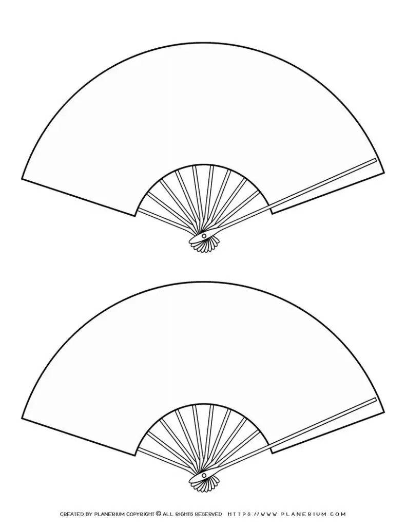 Two Chinese Fan Template