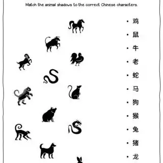 Chinese Zodiac Shadow Matching Game