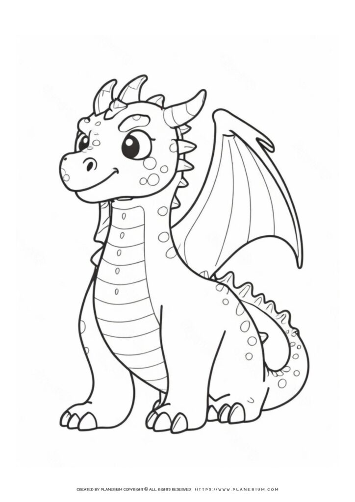 Ignite Creativity with Free Cute & Angry Dragon Coloring Page