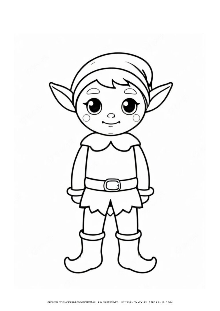 Exciting Elf Coloring Page: Mischief and Magic Await!