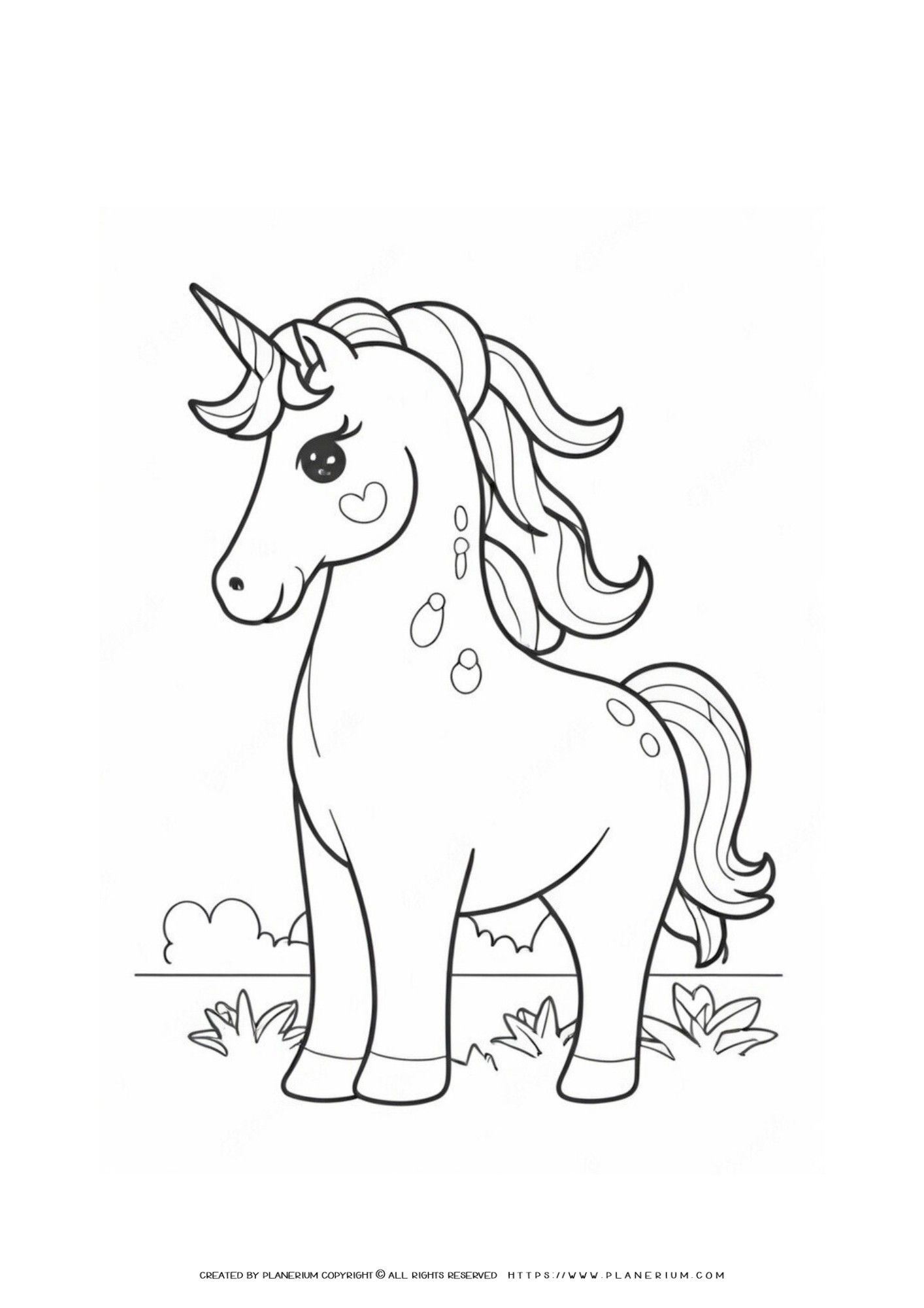 Free Happy Unicorn Coloring Page: Bring Magic to Life