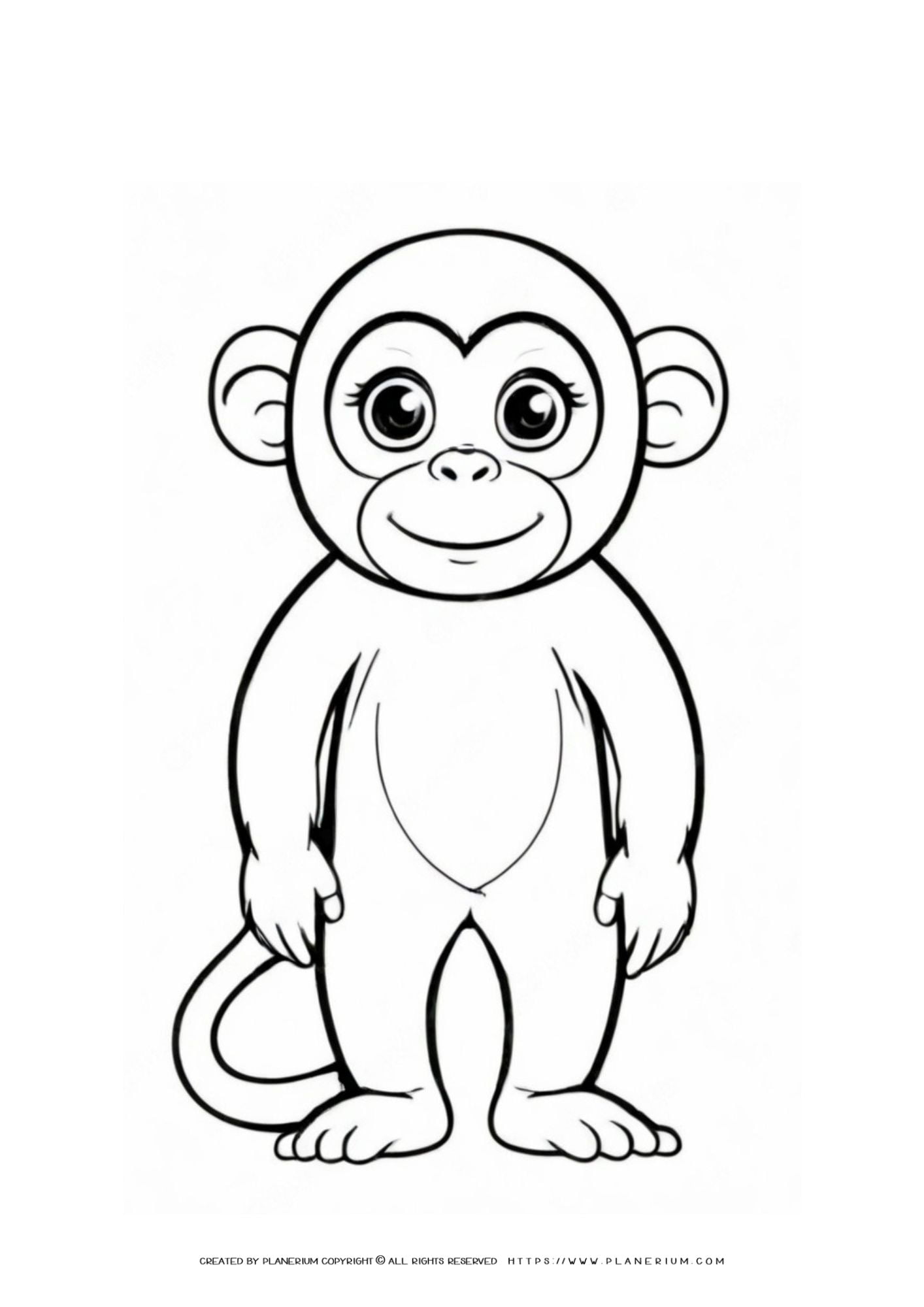 Free Cute Little Monkey Coloring Page: Unleash Your Child's Creativity