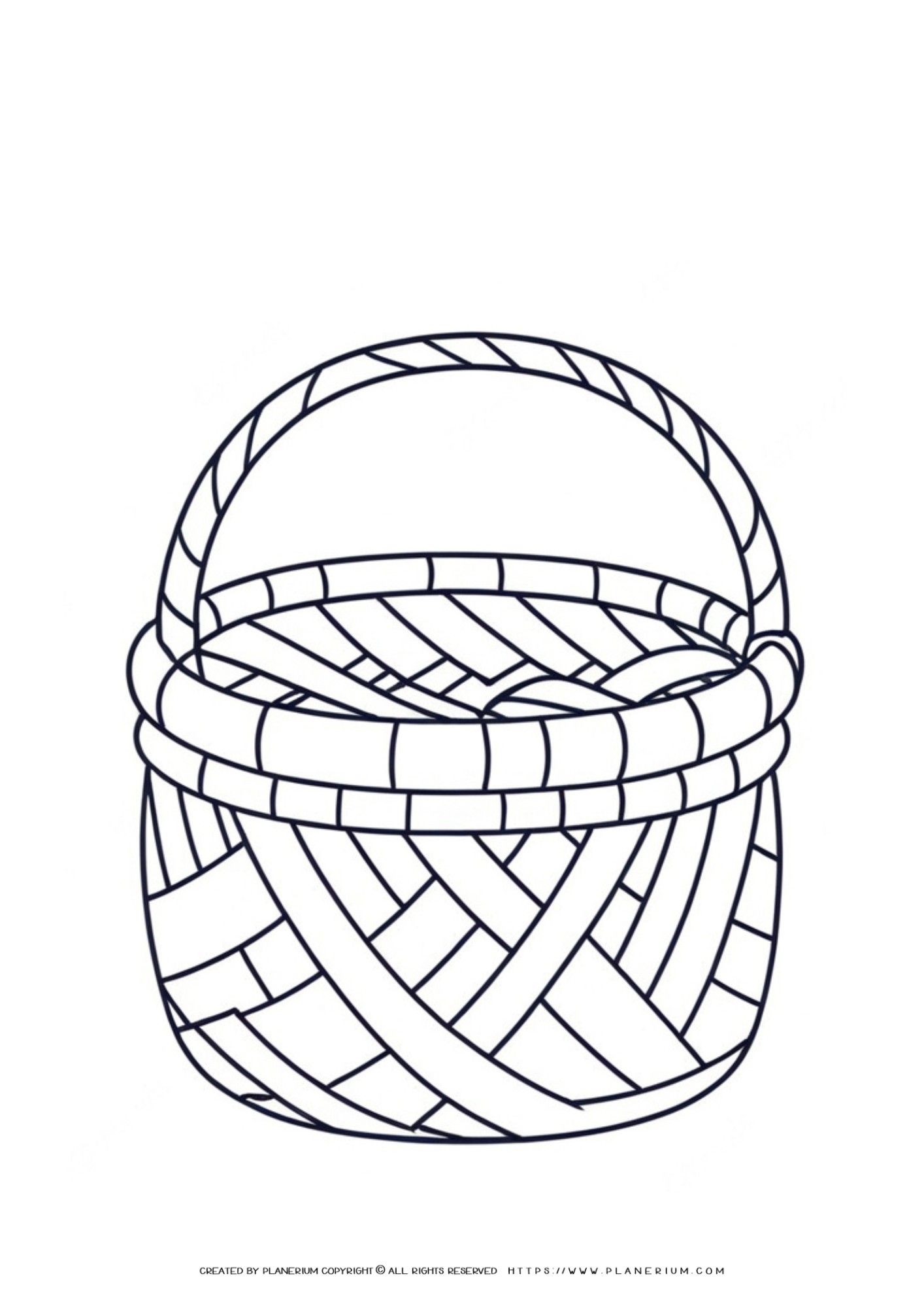 Engaging Free Woven Basket Coloring Page for All