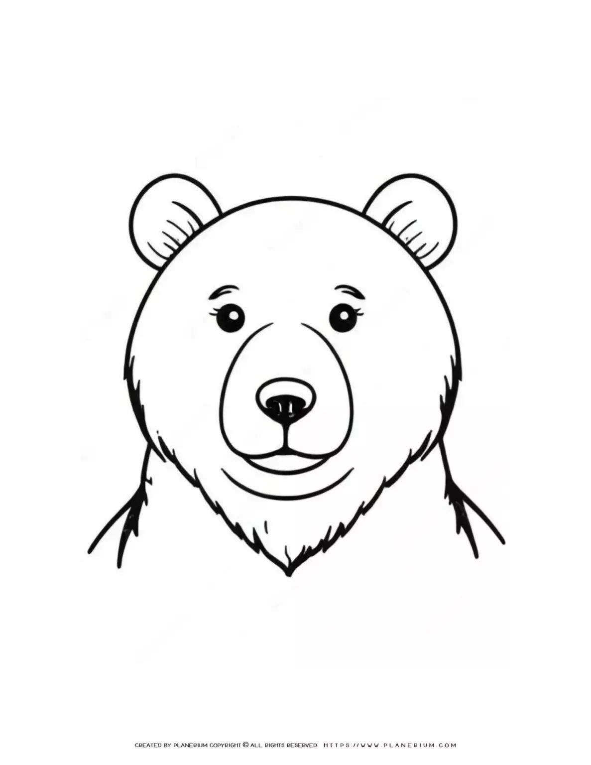Bear-Face-Outline-Coloring-Page