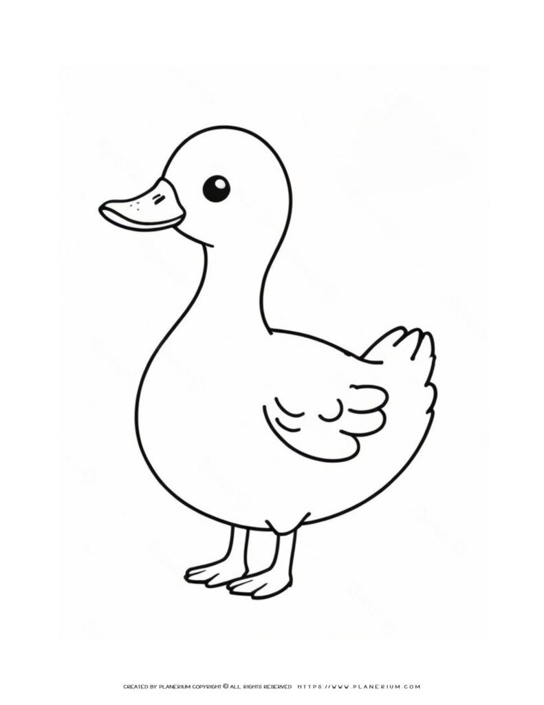 Fun & Educational Big Duck Coloring Page for Kids