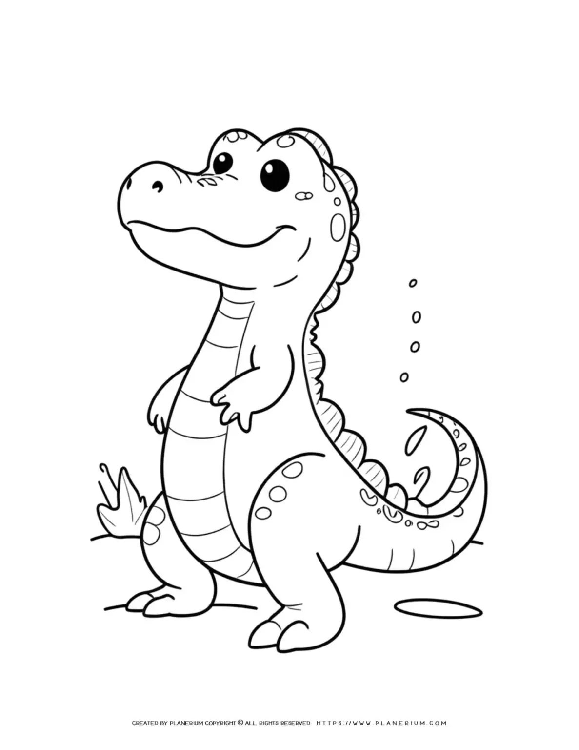 Cute-Alligator-Comic-Style-Underwater-Coloring-Page-for-Kids