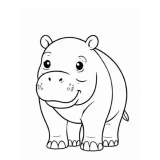 Cute-Baby-Hippo-Outline-Coloring-Page