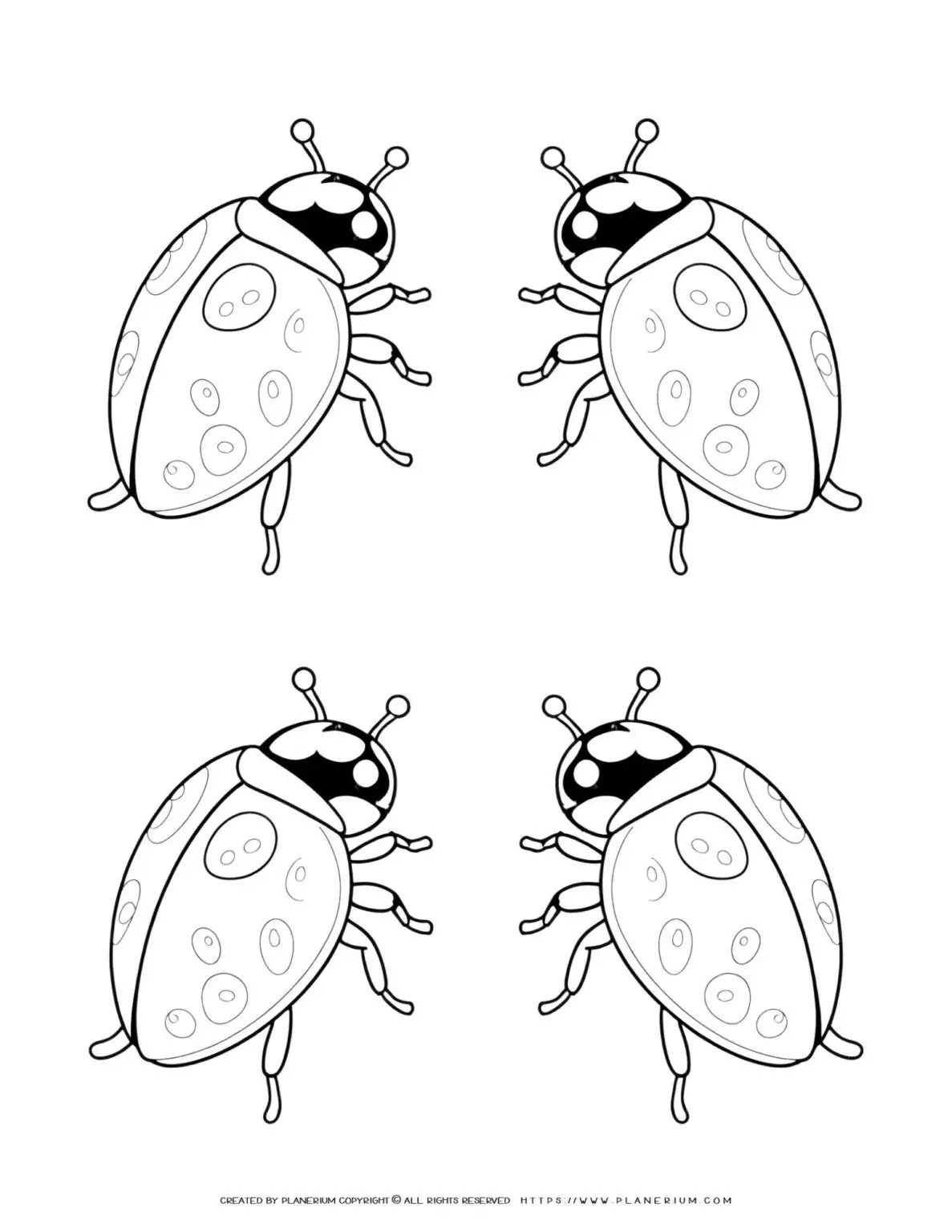 Four-Ladybugs-Black-Head-Coloring-Page