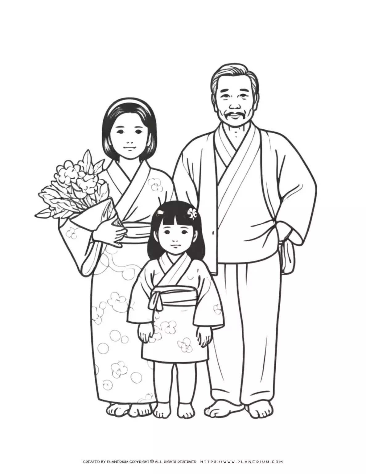 Japanese-family-parents-and-little-girl-traditional-clothes