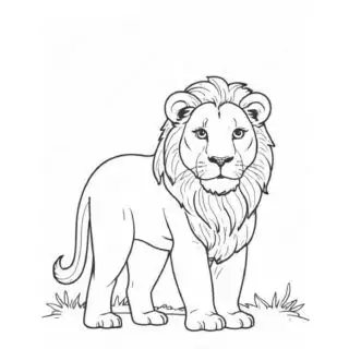 Lion-Outline-Coloring-Page
