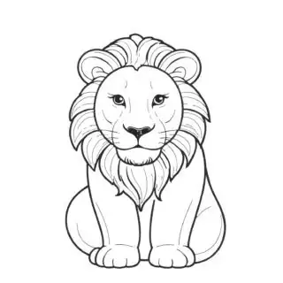 Lion-Resting-Outline-Coloring-Page