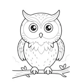 Owl-on-a-Tree-Outline-Coloring-Page-for-Kids