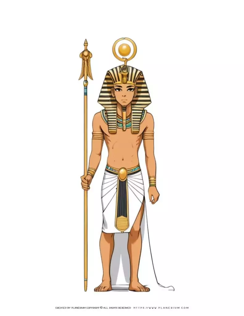 82-ancient-pharaoh-standing-colorful-detailed-illustration
