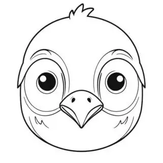 135-big-bird-face-front-view-illustration