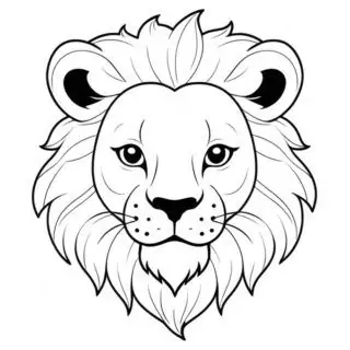 big-lion-head-front-view-illustration